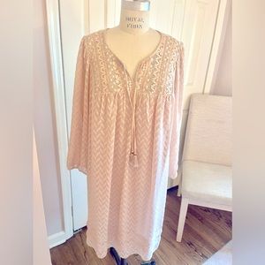 Boho chic pale pink dress (XL)